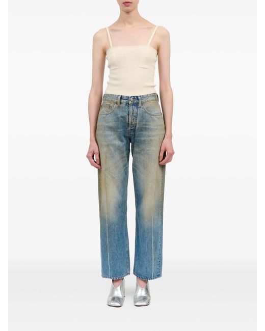 MM6 by Maison Margiela Blue Pants 5 Pockets