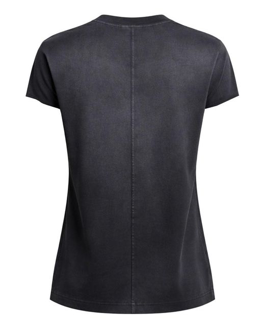 Courreges Black Solid Crew Neck T-Shirt