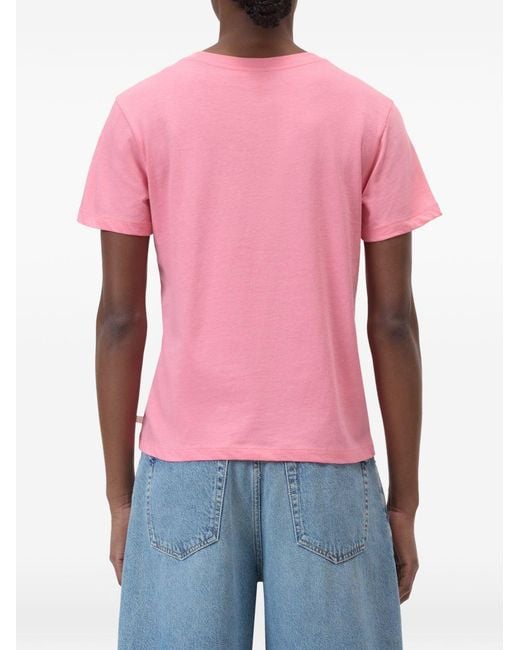 Closed Pink Cotton T-Shirt