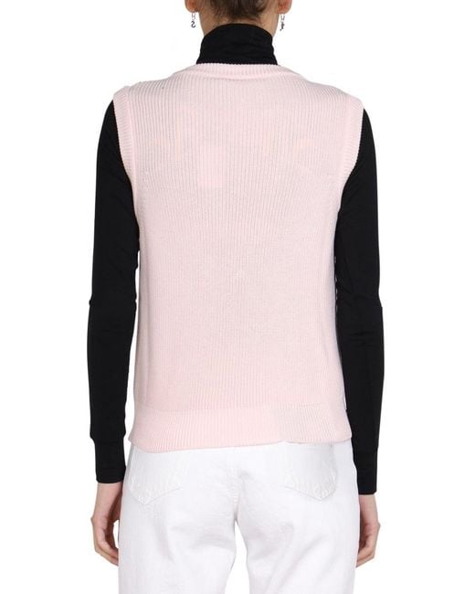 Raf Simons Pink Knitted Vest