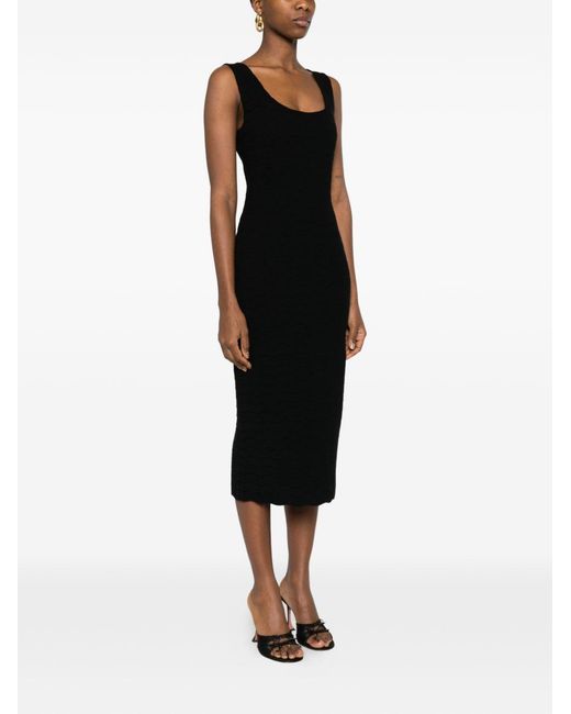 Emporio Armani Black Sleeveless Midi Dress