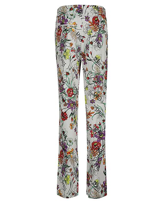 5 PROGRESS White Printed Cotton Trousers
