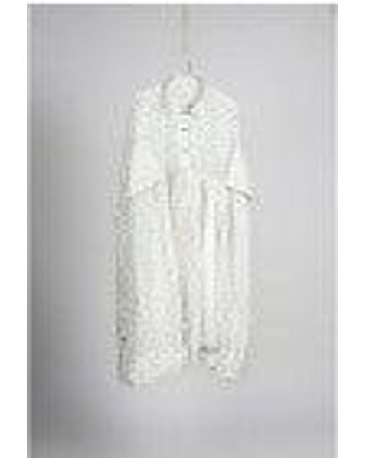 Péro White Seidenkleid mit Blumenmuster