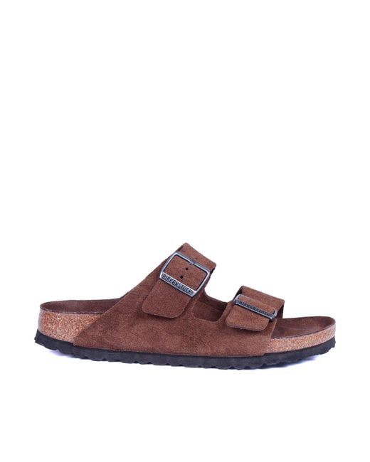 Birkenstock Brown Arizona Sfb Carafe Tonal, Suede Leather, S