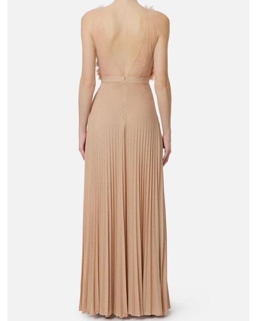 Elisabetta Franchi Natural Carpet Dress
