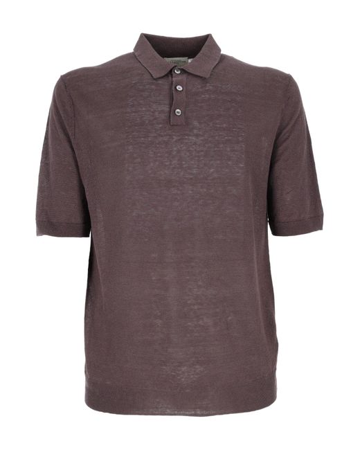 Ballantyne Purple Short Sleeves Polo