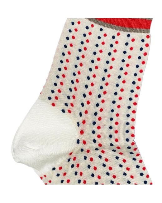 Antipast White Dotted Socks