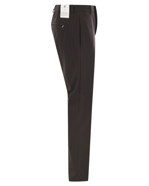'Epsilon' pantalones en tela técnica PT Torino de color Black