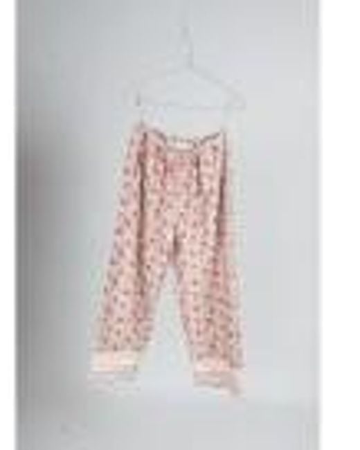 Pantaloni Motoscafi Di Cotone di Péro in Red