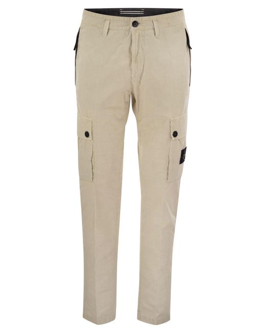 Pantalones de carga de Slim Fit Stone Island de hombre de color Natural