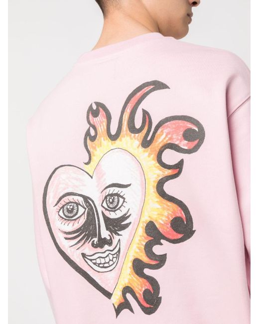 Rassvet (PACCBET) Pink Logo-Print Cotton Sweatshirt for men