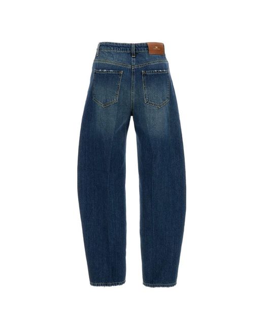 Elisabetta Franchi Blue Denim Cotton Jeans