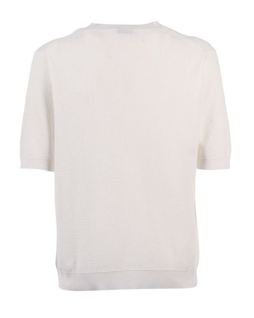Ballantyne White Short Sleeve Pullover