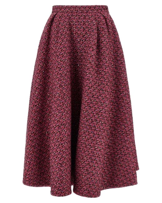 Falda de tweed de Alessandra Rich de color Purple