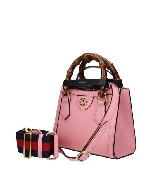 Gucci Pink Borse A Mano Diana Donna Pelle Rosa