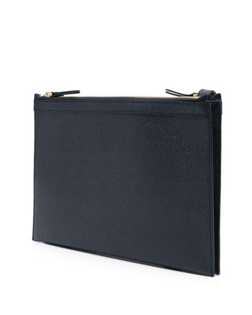 Thom Browne Blue Umhängetasche Mit Logo-Print