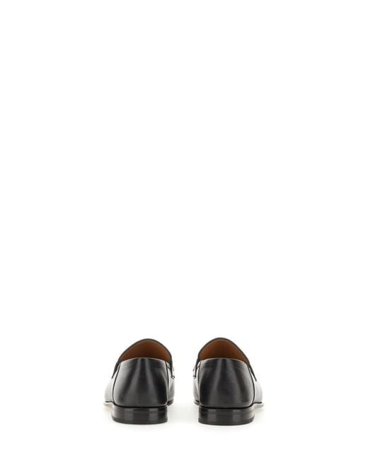 Ferragamo Black Gancini Moccasin Mule