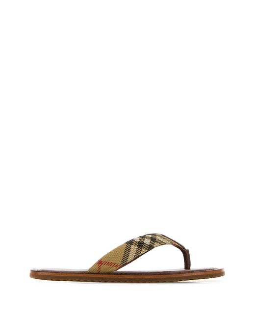 Burberry Natural Checks Slippers