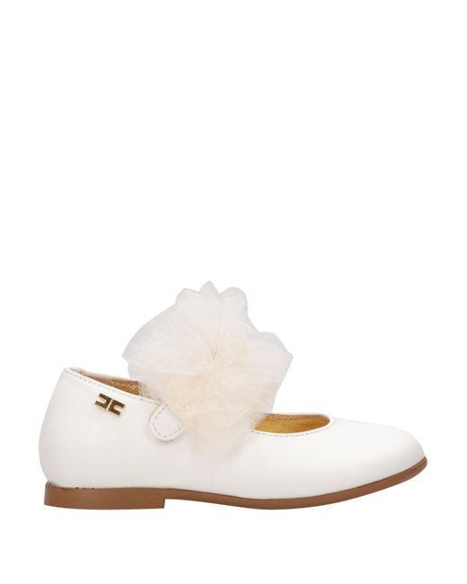 Elisabetta Franchi White Flat Shoes