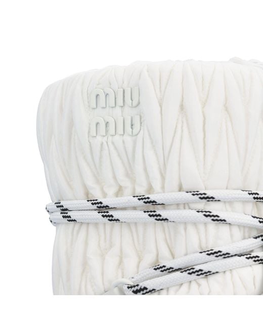 Miu Miu White Winter Boots