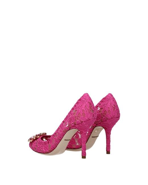 Dolce & Gabbana Pink Dolce&Gabbana Décolleté Donna Tessuto Fuxia