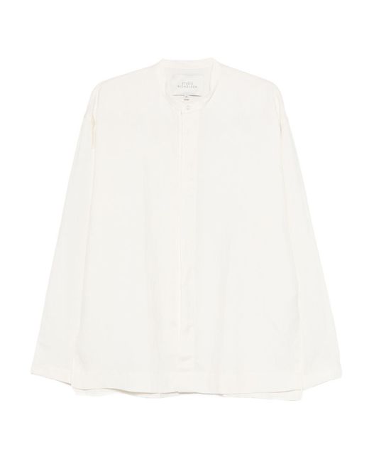 Studio Nicholson White Karst Linen Blend Shirt