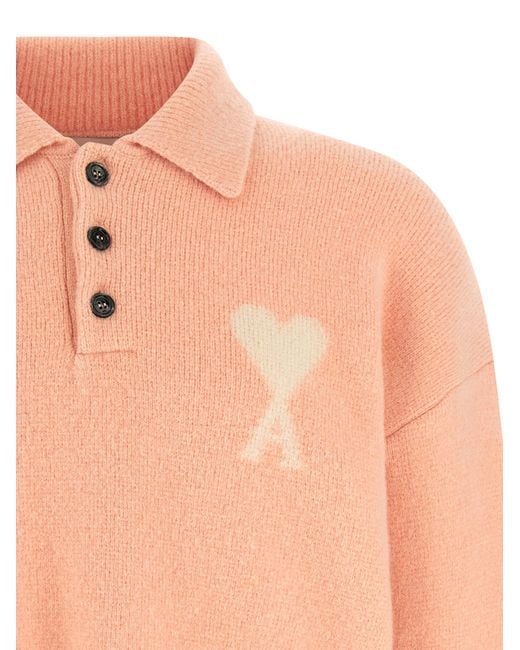 AMI 'ami De Coeur' Poloshirt in het Orange voor heren
