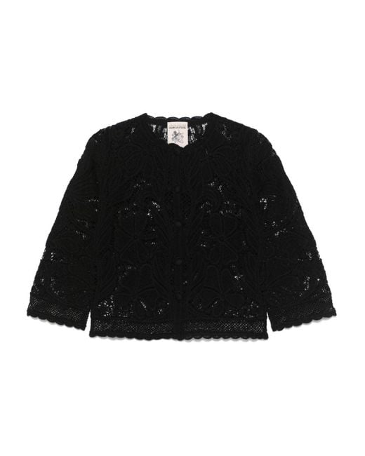 Semicouture Black Adriana Cotton Cardigan
