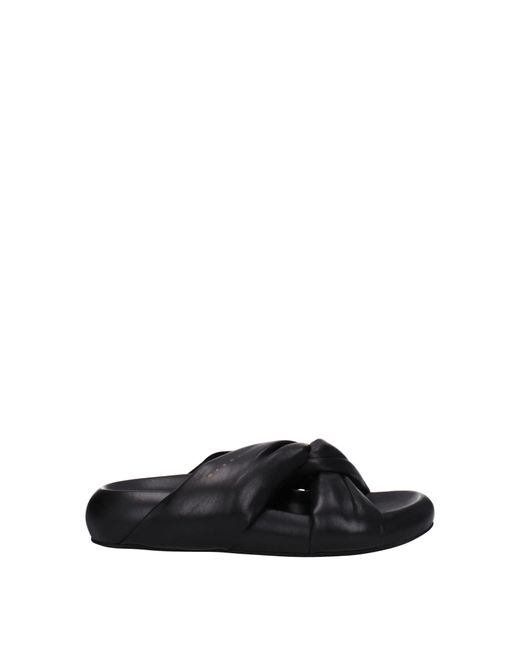 Marni Slippers En Hoeven Bubble Dames Leer Zwart in het Black voor heren