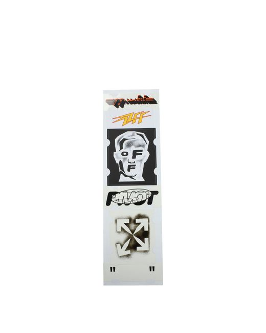 Off-White c/o Virgil Abloh Metallic Idee Regalo Stickers Set Uomo Carta Multicolore