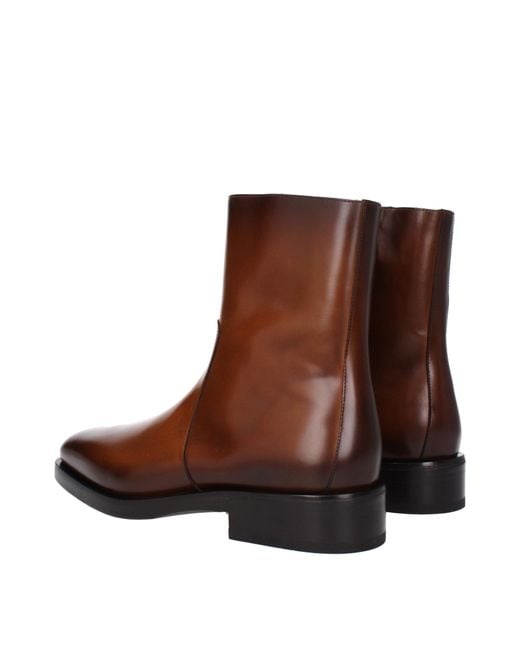 Ferragamo Brown Gerald Boots Leather/Biscuit for men