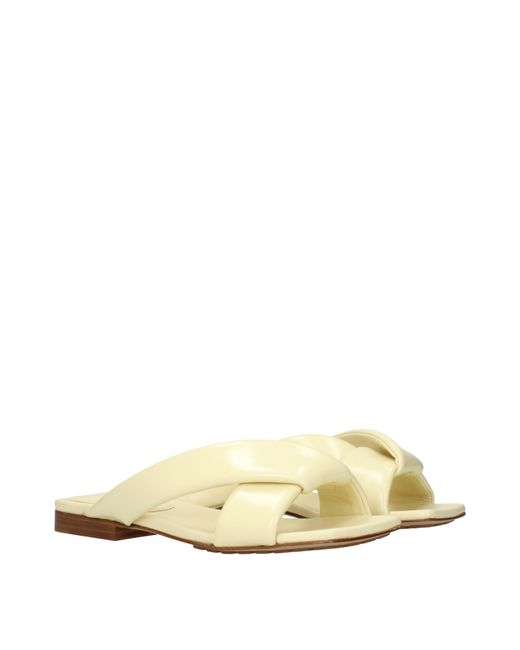 Bottega Veneta Natural Flip Flops And Clogs Riva Leather/Chamomile
