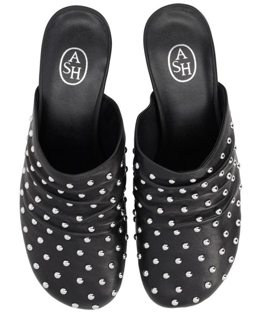 Ash Black Studded Mules