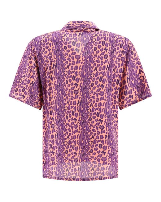 Human Made Menschlicher "Leopard Aloha" -Hemd in Pink für Herren