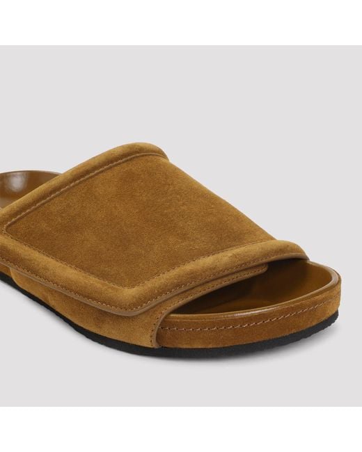 Phoebe Philo Brown Chunky Slide Sandals