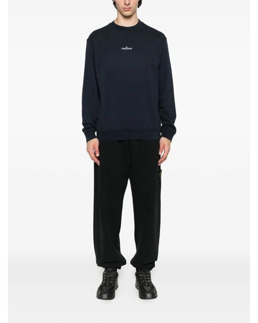 Stone Island Blue 'Cotton' Sweatshirt for men