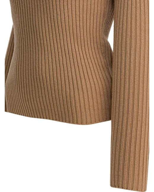 Max Mara Coltrui Van Wol En Kasjmier in het Brown