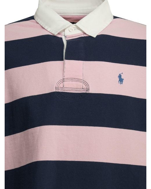 Polo Ralph Lauren Blue "Rugby" Polo Shirt With Buttons