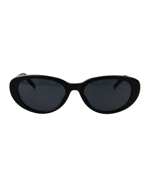 Saint Laurent Black Round Sunglasses Sl M154 001