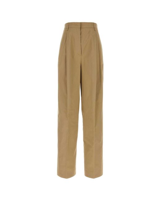 Prada Natural Camel Cotton Pant