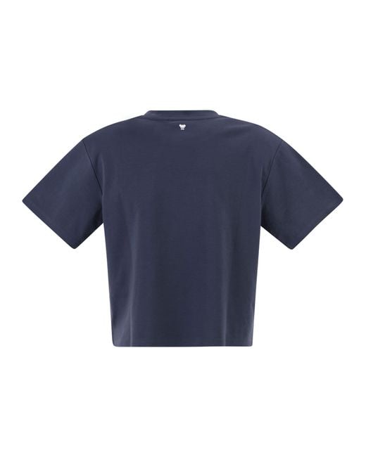 Weekend by Maxmara Blue Wkdsabato Cotton Jersey T Shirt With Print