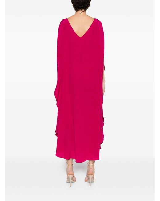 Gianluca Capannolo Pink Silk Midi Dress