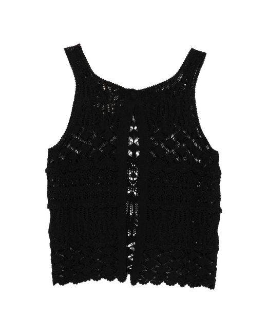 Semicouture Black Shelley Cotton Tank Top