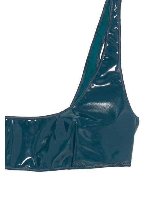 Oseree Black Latex Sporty Two Piece