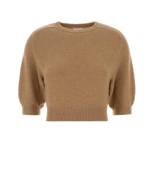 Khaite Natural Camel Wool Blend Lorelai Sweater