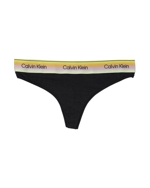 Calvin Klein Yellow Logo Band Thong