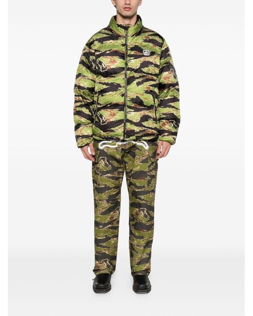 ICECREAM Green Camou Down Jacket
