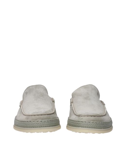 Tod's Gray Espadrillas Uomo Camoscio Verde/Verde Chiaro