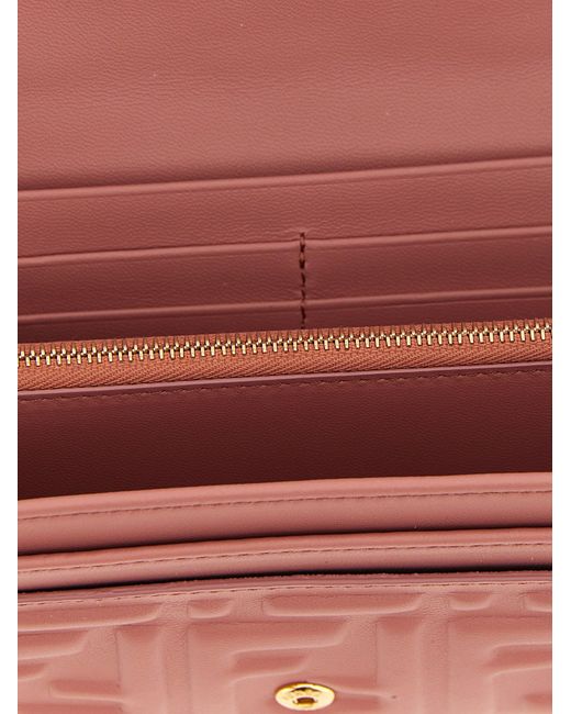 Fendi Pink 'Continental Baguette' Brieftasche auf der Kette