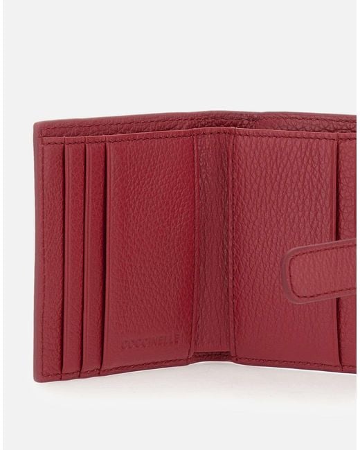 Coccinelle Kokcinelle Metallic Soft Sangria Red Wallet